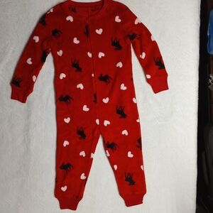 Abercrombie Kids One Piece Pajama 5/6 Red.